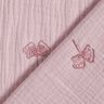 mussolina / tessuto doppio increspato Ginkgo ricamato – rosa antico chiaro,  thumbnail number 4