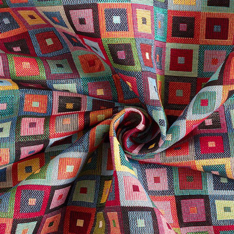 tessuto arredo gobelin cubi – petrolio,  image number 4