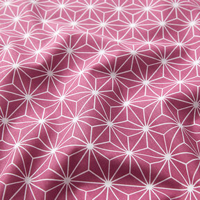 tessuto in cotone cretonne stelle giapponesi Asanoha – malva, 