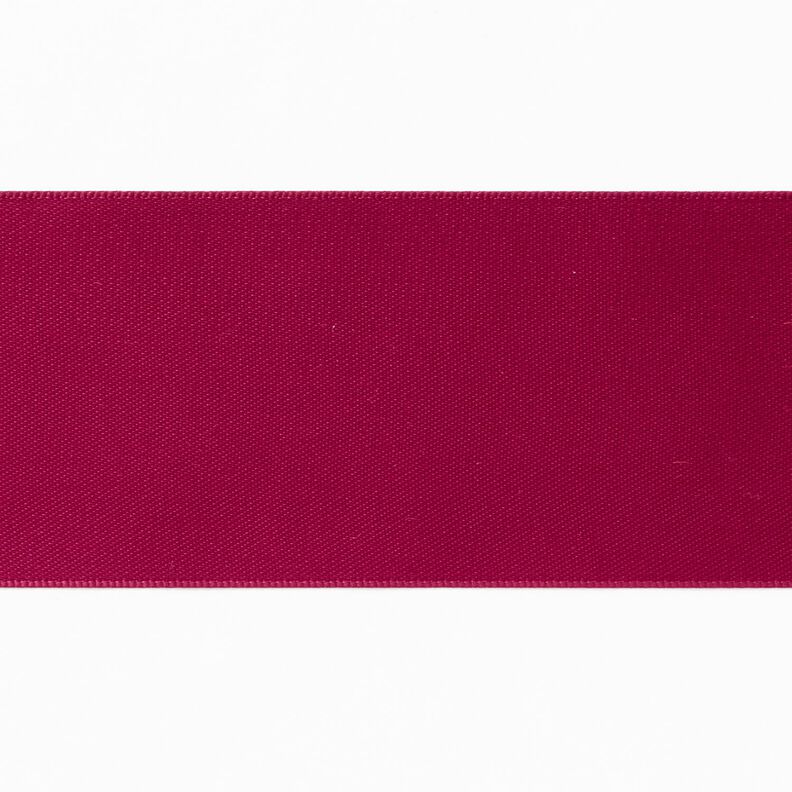 Nastro in satin [50 mm] – rosso Bordeaux,  image number 1