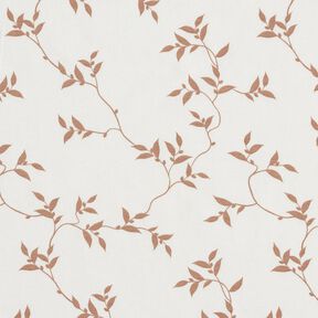 jersey di cotone Tralci di foglie – avorio/marrone chiaro, 