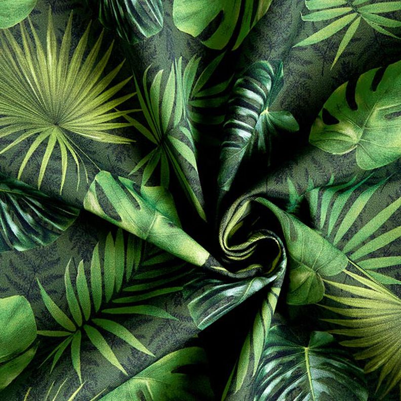 Tessuti da esterni canvas foglie di palma – verde oliva,  image number 3