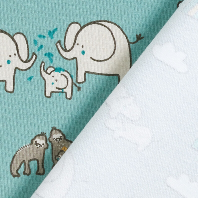 jersey di cotone Animali della steppa e arcobaleni – canna palustre,  image number 4