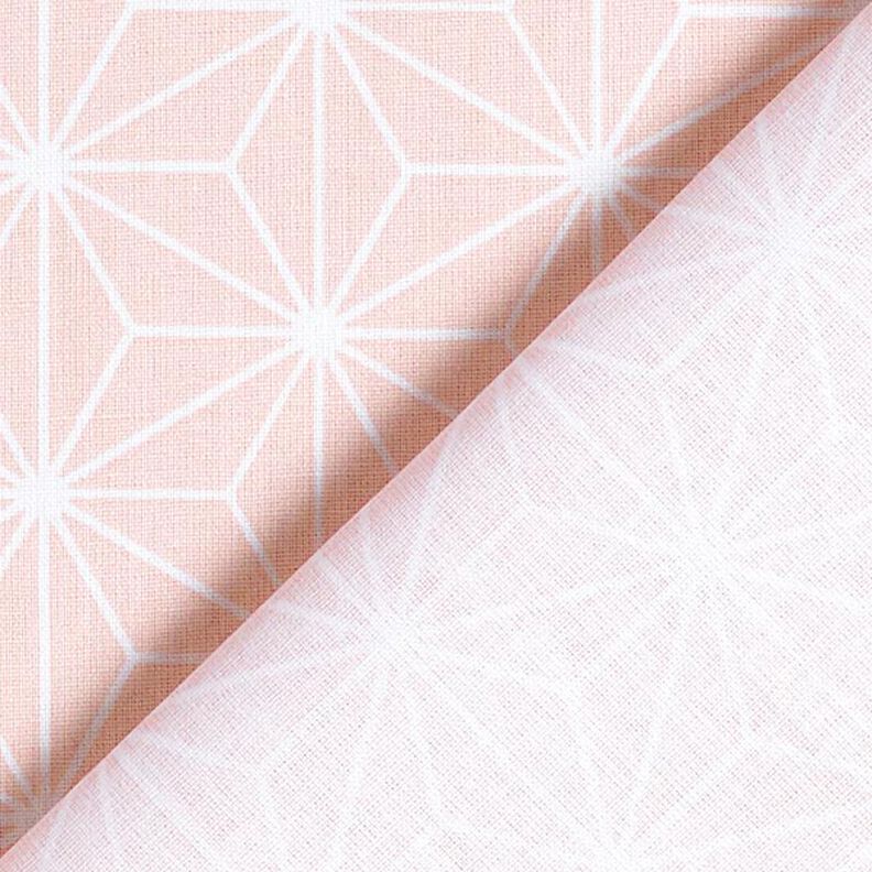 tessuto in cotone cretonne stelle giapponesi Asanoha – rosa,  image number 5