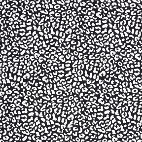 tessuto per costumi da bagno Macchie di leopardo astratte – nero-azzurro/bianco, 