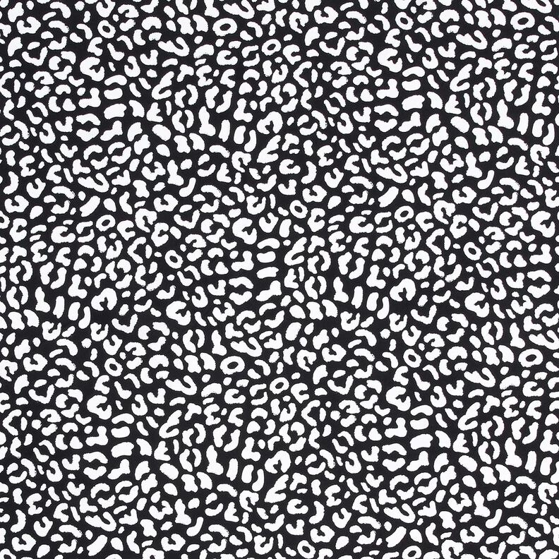 tessuto per costumi da bagno Macchie di leopardo astratte – nero-azzurro/bianco,  image number 1