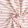 jersey di cotone Righe e cuori – bianco lana/rosa anticato,  thumbnail number 3