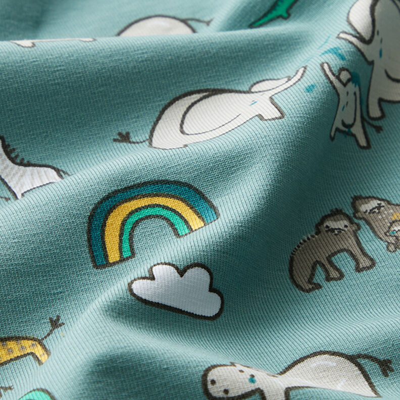jersey di cotone Animali della steppa e arcobaleni – canna palustre,  image number 2