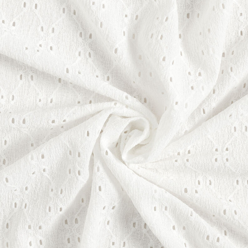 Maglia effetto Krinkle con ricamo inglese – bianco,  image number 4