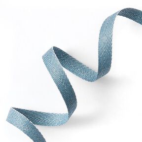 Nastro tessuto Metallico [9 mm] – blu brillante/argento effetto metallizzato, 