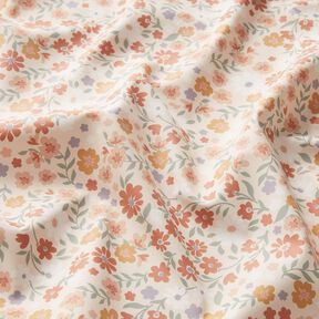 tessuto per impermeabili Prato fiorito stampa digitale – rosé, 