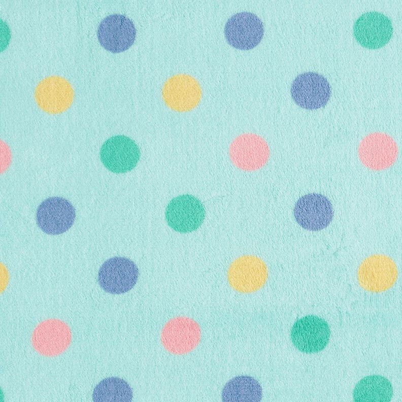 Morbido pile Pois colorati – menta,  image number 1