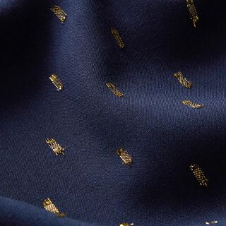 tessuto in viscosa, gocce glitter – blu marino, 
