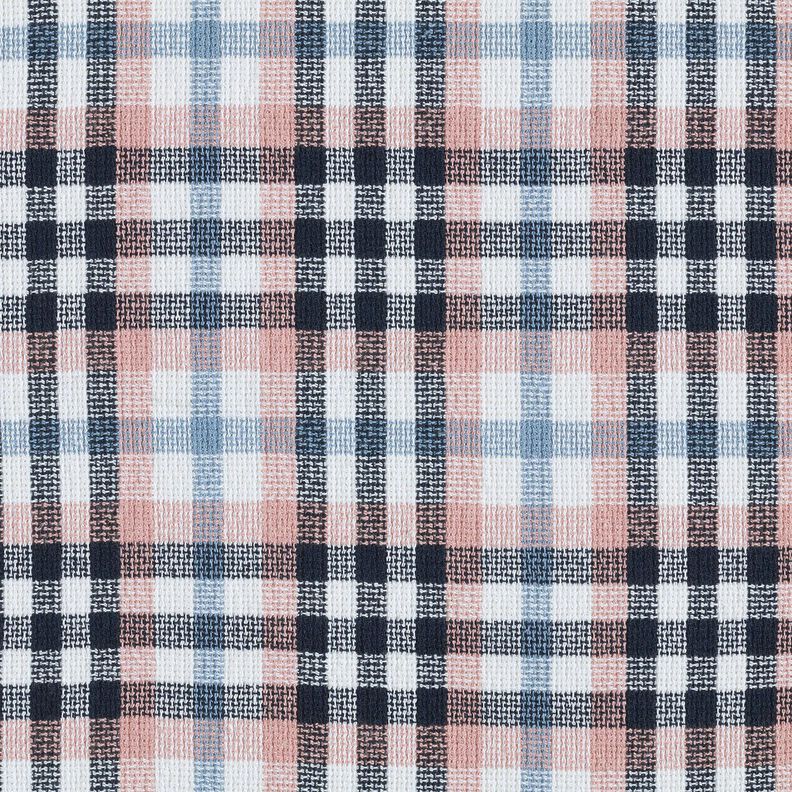 tessuto per cappotti Misto cotone piccolo quadro – rosa anticato/bianco, image number 1