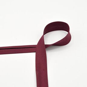 Nastro in sbieco in cotone popeline [20 mm] – rosso Bordeaux, 