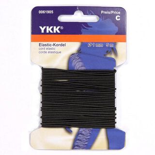 Cordoncino elastico 580 [5m] – nero | YKK, 