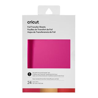 Pellicole di trasferimento Cricut, ruby [ 10,1 x 15,2 cm | 24 pezzo/i ], 