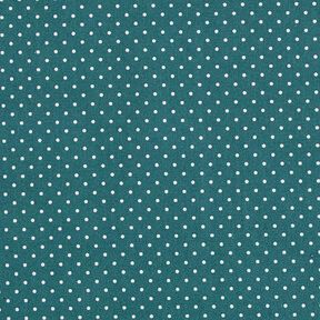 Cotone laminato Piccoli pois – petrolio chiaro, 
