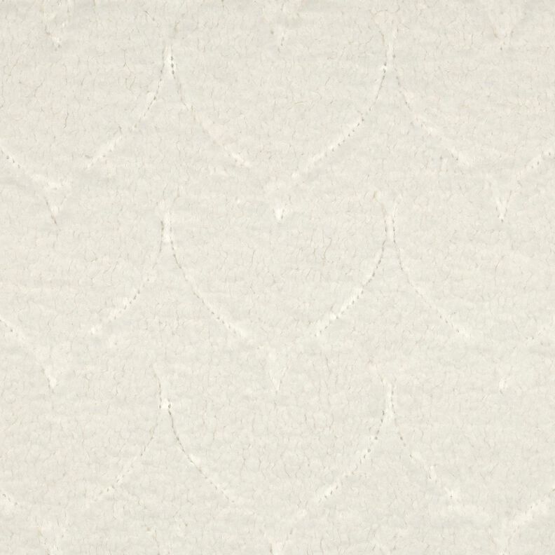 ecopelliccia fantasie a cuori | Poppy Fabrics – bianco lana, image number 1
