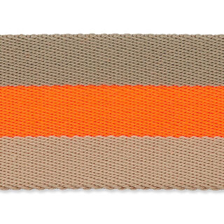 nastro gros-grain per borse, neon [ 40 mm ] – arancio neon/beige, 