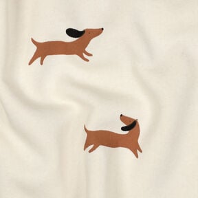 felpa garzata Bassotti felici | Poppy Fabrics – avorio, 