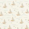 jersey di cotone Barche a vela e pesci stampa digitale – bianco lana,  thumbnail number 1