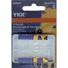 Bottone automatico da cucire plastica 1 – trasparente | YKK, 