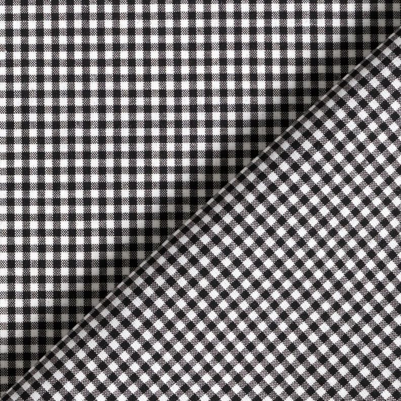 Tessuto per camicia a quadri piccoli – nero/bianco,  image number 4