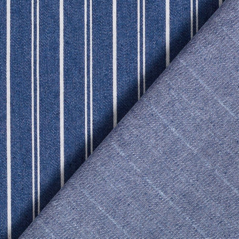 Tessuto denim leggero elasticizzato a righe – colore blu jeans,  image number 5