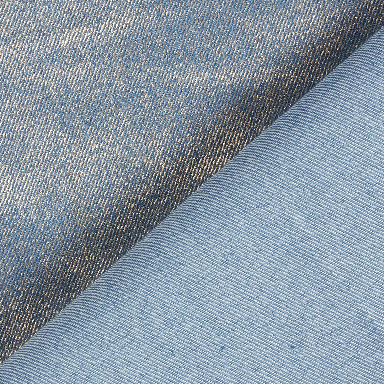 Denim elasticizzato Metallic – colore blu jeans/argento effetto metallizzato,  image number 4