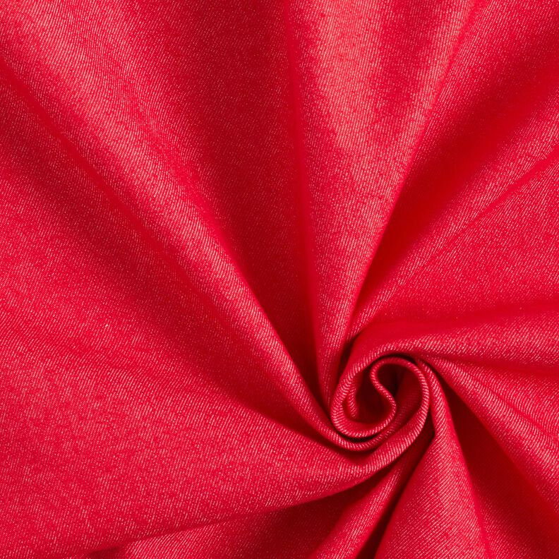 Denim stretch in misto cotone medio – rosso,  image number 1