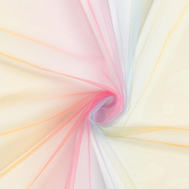 morbido tessuto a rete Striscia di arcobaleno – rosa/giallo,  image number 4