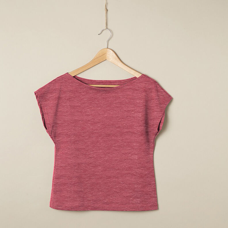 Jersey stropicciato aspetto semplice – malva,  image number 5