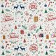 tessuto arredo mezzo panama Merry Christmas – naturale,  thumbnail number 1