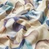 tessuto arredo mezzo panama Pianta astratta – blu/rame,  thumbnail number 2
