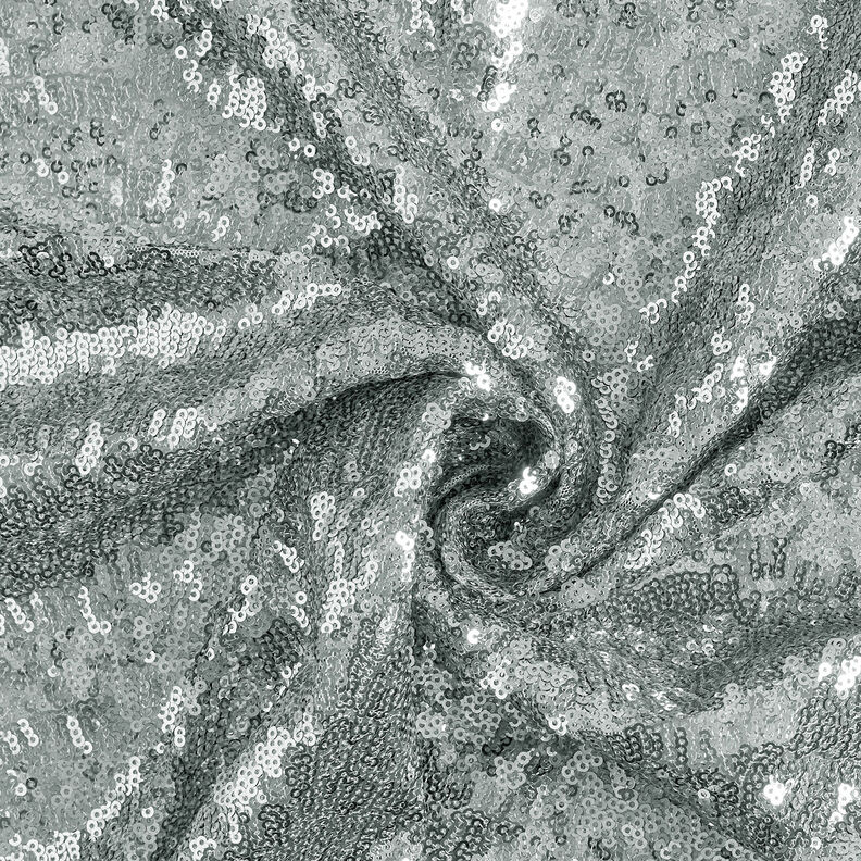 Tessuto micro paillettes in tinta unita – argento,  image number 4