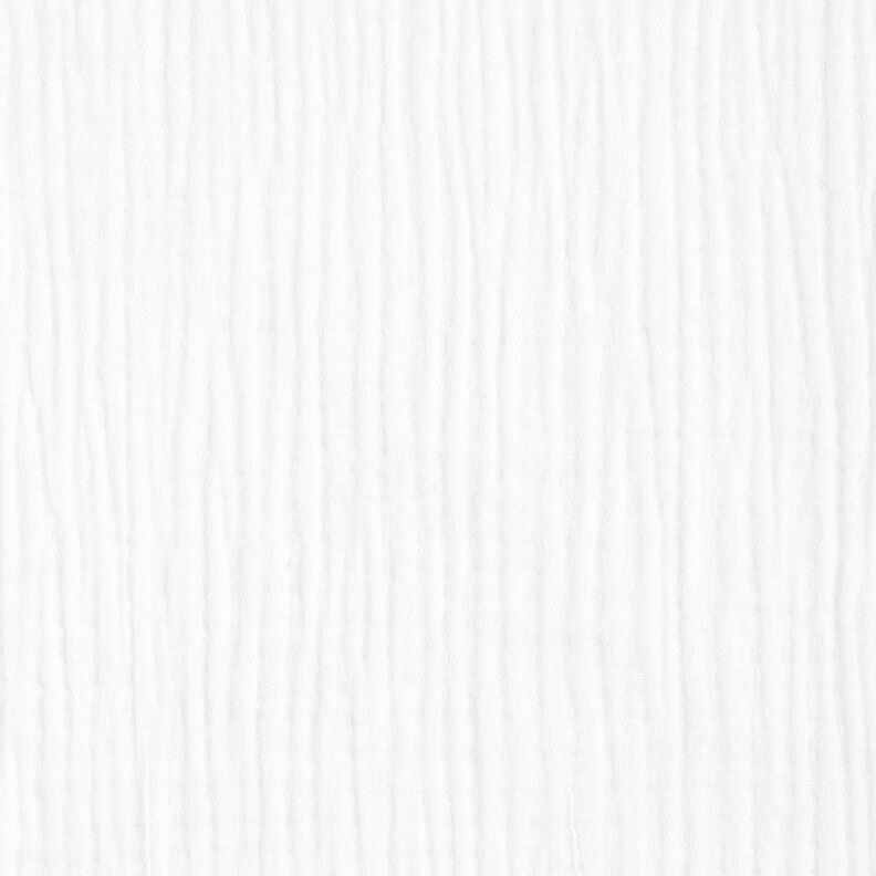 Mussola di cotone a tre strati tinta unita – bianco,  image number 3