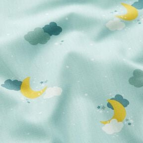popeline di cotone Cielo stellato – menta chiaro, 