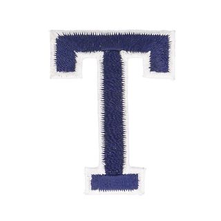 applicazione, lettera T [ altezza: 4,6 cm ] – blu marino, 