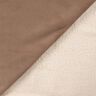 Velluto con retro in pelliccia Sherpa – marrone medio,  thumbnail number 4