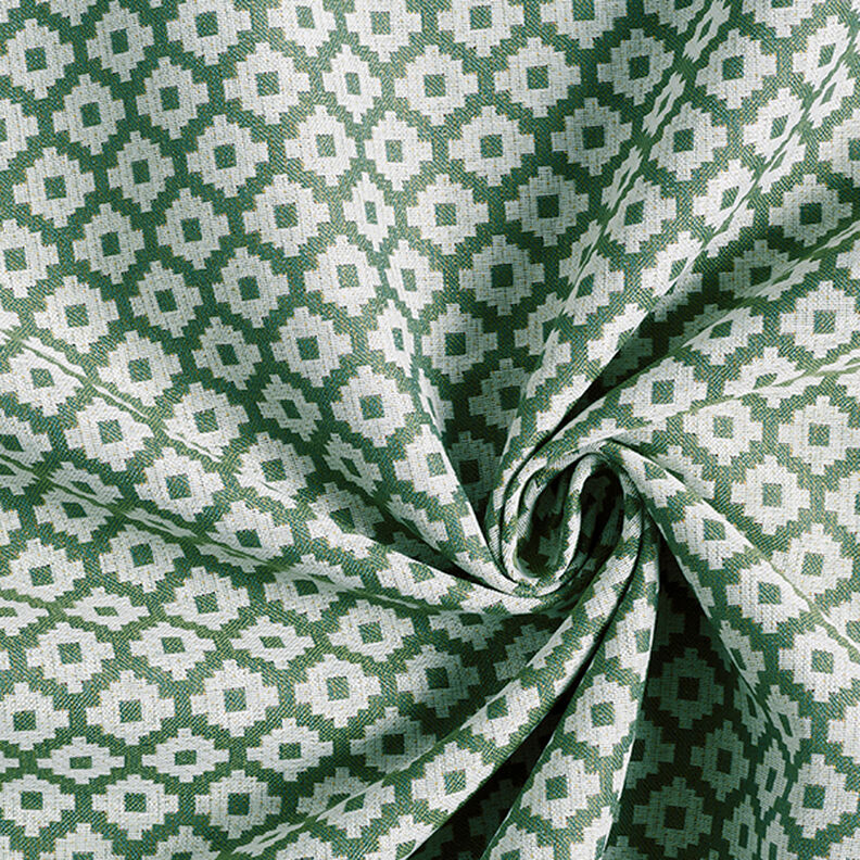 Tessuto jacquard da esterni losanghe – verde oliva,  image number 3