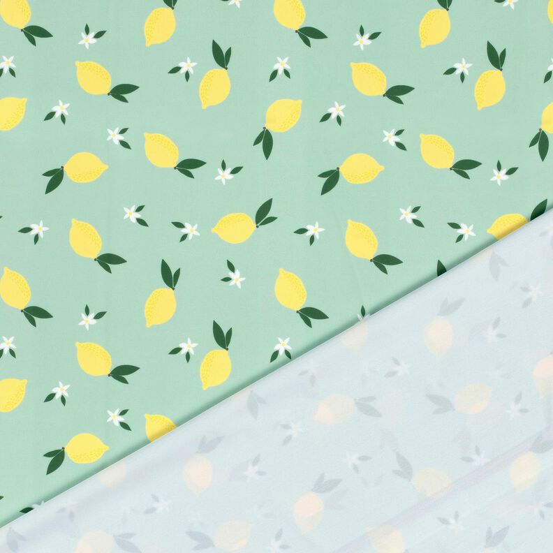 tessuto per costumi da bagno UPF50 limoni – menta chiaro/giallo limone,  image number 4