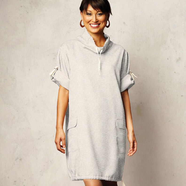 French terry leggero mélange – grigio chiaro,  image number 3