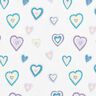 jersey di cotone Cuori variopinti – avorio,  thumbnail number 1