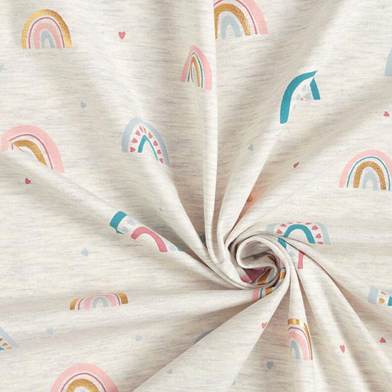 jersey di cotone arcobaleni stampa laminata – naturale/grigio chiaro,  image number 4