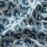 tessuto in cotone cretonne Foglie astratte – blu oceano/avorio,  thumbnail number 2