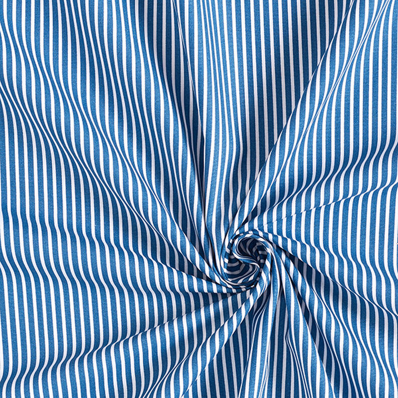 popeline di cotone strisce – colore blu jeans/bianco,  image number 3