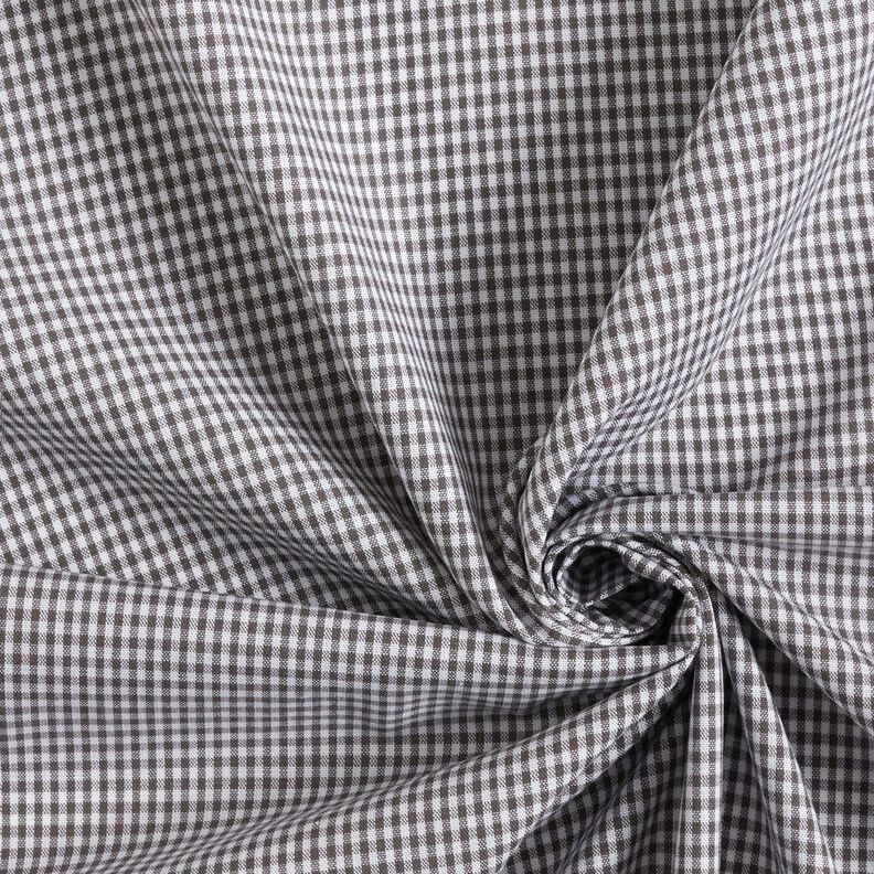 popeline di cotone Mini quadri – grigio pietra/bianco, image number 3