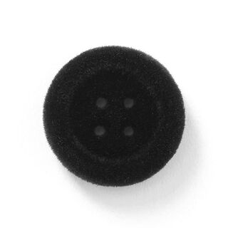 bottone velluto, 4 fori – nero, 