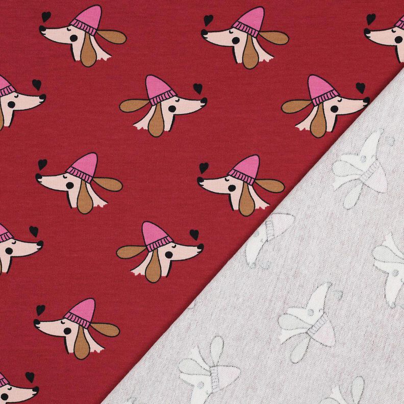 felpa estiva cane con cappello | Poppy Fabrics – rosso scuro/pink, image number 3